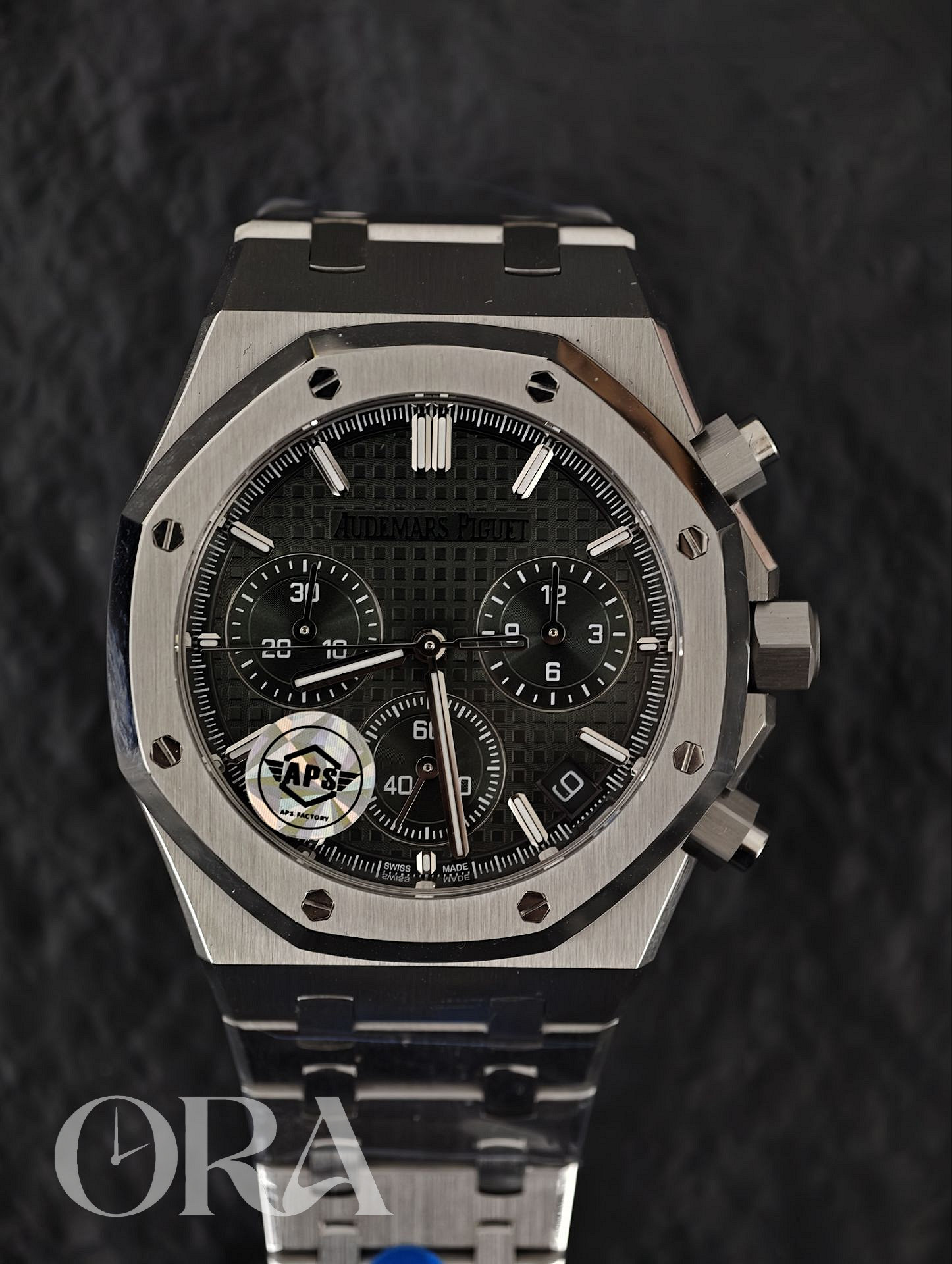12-APSF AP 26240 V2 Audemars Piguet Royal Oak Chronograph Green dial Free Sprung Balanc